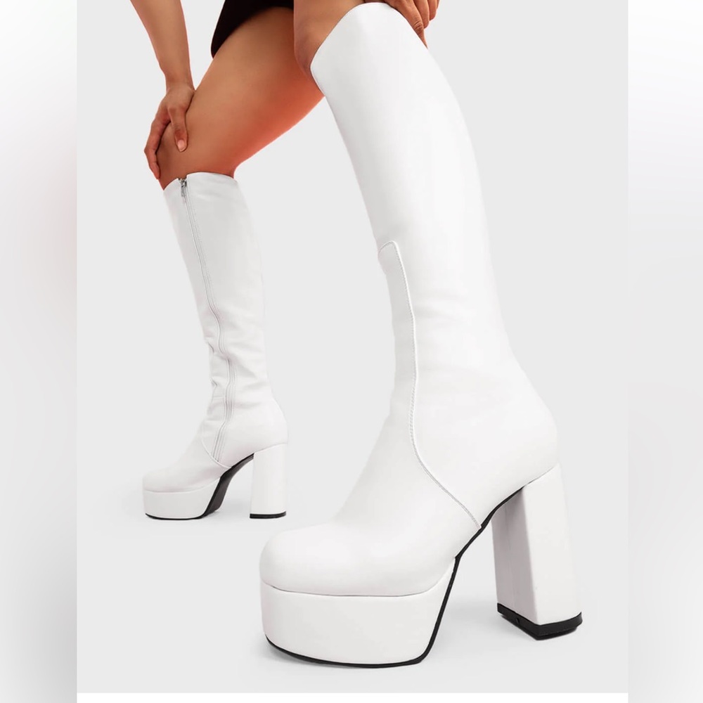 Lamoda White Platform Boots